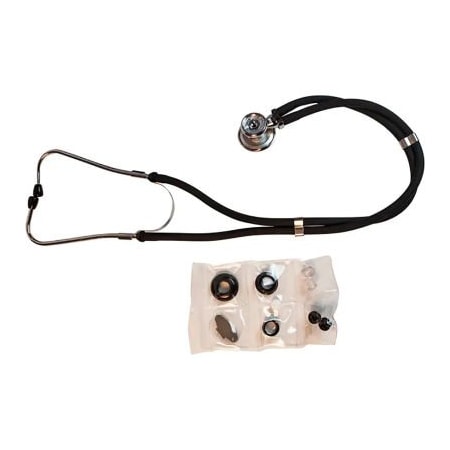 Dynarex Dynarex Sprague Rappaport Stethoscopes, Black, 20 Pcs 7135